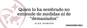 Alba Romero nueva candidata rscj
